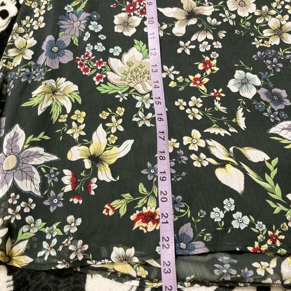 REITMANS Black and multicolour floral print a-line skirt ~ Vintage Y2K LARGE XL - Picture 5 of 9